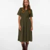 Vmray corduroy midi-jurk