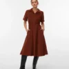 Vmray corduroy midi-jurk