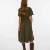 Vmray corduroy midi-jurk