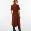 Vmray corduroy midi-jurk