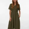 Vmray corduroy midi-jurk