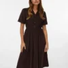 Vmray corduroy midi-jurk