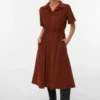 Vmray corduroy midi-jurk