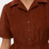 Vmray corduroy midi-jurk