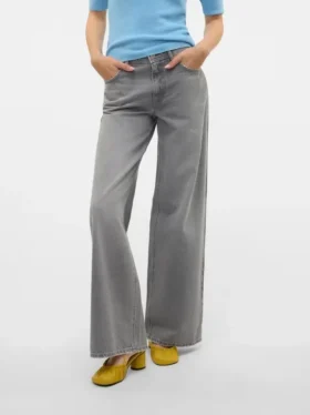 Vmremy-Jeans met middelhoge taille en wijde pijpen