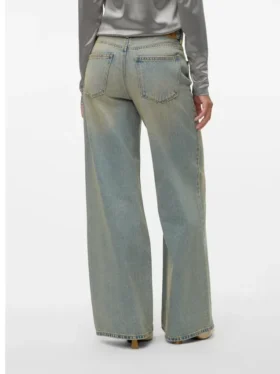 Vmremy jeans met middelhoge taille en wijde pijpen