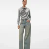 Vmremy jeans met middelhoge taille en wijde pijpen