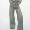 Vmremy jeans met middelhoge taille en wijde pijpen