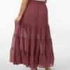 Vmrikke midi-rok met hoge taille