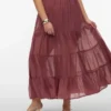 Vmrikke midi-rok met hoge taille