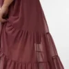 Vmrikke midi-rok met hoge taille