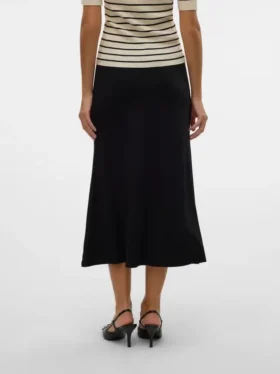 Vmroper midi-rok met middelhoge taille