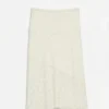 Vmrosie midi-rok met middelhoge taille