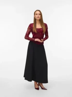Vmsally lange rok met hoge taille