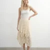 Vmsally lange rok met hoge taille