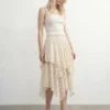 Vmsally lange rok met hoge taille