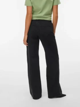 Vmsandie-Stretch-Jeans met middelhoge taille en wijde pijpen