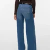 Vmsandie-Stretch-Jeans met middelhoge taille en wijde pijpen