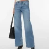 Vmsandie-Stretch-Jeans met middelhoge taille en wijde pijpen