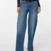 Vmsandie-Stretch-Jeans met middelhoge taille en wijde pijpen