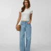 Vmsandie-Stretch Mid Rise Wide Fit – Cropped Jeans