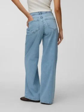 Vmsandie-Stretch Mid Rise Wide Fit – Cropped Jeans
