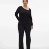 Vmscarlet jeans met middelhoge taille en uitlopende pasvorm