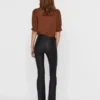 Vmsiga broek met hoge taille