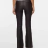Vmsiga broek met hoge taille