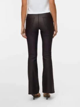 Vmsiga broek met hoge taille