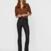 Vmsiga broek met hoge taille