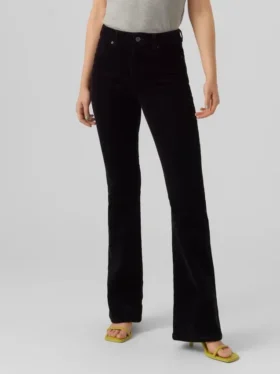Vmsiga corduroybroek met hoge taille