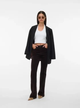 Vmsiga corduroybroek met hoge taille