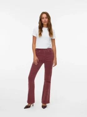 Vmsiga corduroybroek met hoge taille