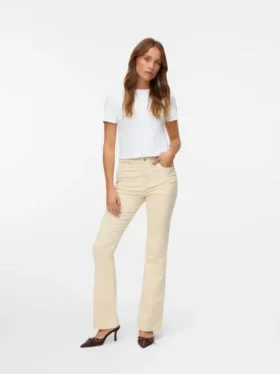 Vmsiga corduroybroek met hoge taille