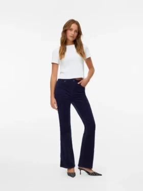 Vmsiga corduroybroek met hoge taille