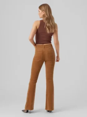 Vmsiga corduroybroek met hoge taille
