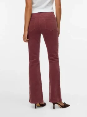 Vmsiga corduroybroek met hoge taille