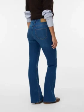 Vmsiga-Jeans met hoge taille en uitlopende pijpen