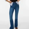 Vmsiga-Jeans met hoge taille en uitlopende pijpen