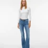 Vmsigi-Jeans met lage taille en uitlopende pijpen