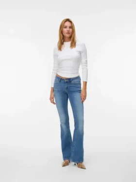 Vmsigi-Jeans met lage taille en uitlopende pijpen