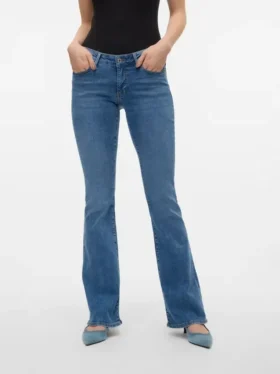 Vmsigi-Jeans met lage taille en uitlopende pijpen