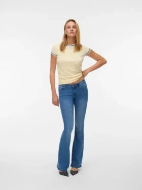 Vmsigi-Jeans met lage taille en uitlopende pijpen