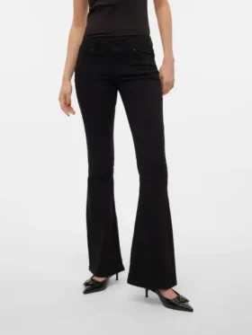 Vmsigi-Jeans met lage taille en uitlopende pijpen
