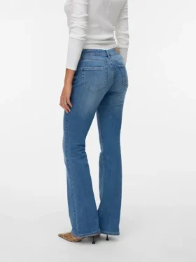 Vmsigi-Jeans met lage taille en uitlopende pijpen