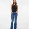 Vmsigi-Jeans met lage taille en uitlopende pijpen
