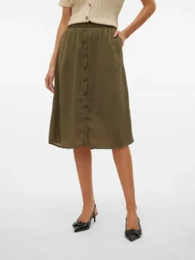 Vmsunny midi-rok met hoge taille