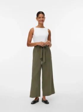 Vmsydney broek met hoge taille en enkellengte