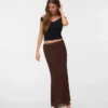 Vmtalula midi-rok met hoge taille